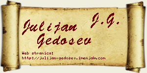 Julijan Gedošev vizit kartica